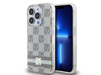 DKNY IML Checkered Mono Pattern & Printed Stripes MagSafe case for iPhone 15 Pro Max - beige DKNY IML Checkered Mono Pattern & Printed Stripes MagSafe case for iPhone 15 Pro Max - beige
