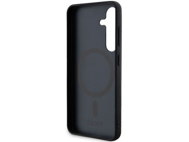 DKNY Leather Pattern Metal Logo MagSafe case for Samsung Galaxy S24+ - black DKNY Leather Pattern Metal Logo MagSafe case for Samsung Galaxy S24+ - black