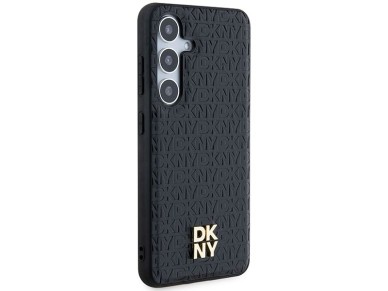 DKNY Leather Pattern Metal Logo MagSafe case for Samsung Galaxy S24+ - black DKNY Leather Pattern Metal Logo MagSafe case for Samsung Galaxy S24+ - black