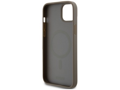 DKNY Leather Pattern Metal Logo MagSafe Case for iPhone 15 Plus / 14 Plus - Brown DKNY Leather Pattern Metal Logo MagSafe Case for iPhone 15 Plus / 14 Plus - Brown