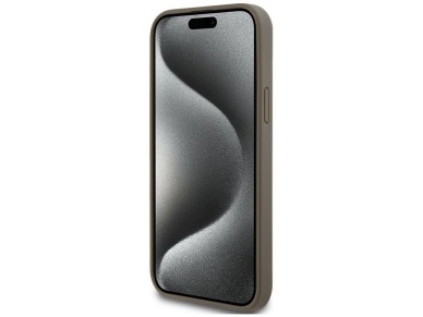 DKNY Leather Pattern Metal Logo MagSafe Case for iPhone 15 Plus / 14 Plus - Brown DKNY Leather Pattern Metal Logo MagSafe Case for iPhone 15 Plus / 14 Plus - Brown