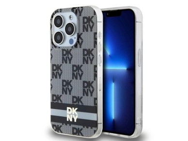 DKNY IML Checkered Mono Pattern & Printed Stripes MagSafe Case for iPhone 15 Pro - Black DKNY IML Checkered Mono Pattern & Printed Stripes MagSafe Case for iPhone 15 Pro - Black