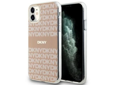 DKNY IML Mono & Stripe MagSafe case for iPhone 11 / Xr - pink DKNY IML Mono & Stripe MagSafe case for iPhone 11 / Xr - pink