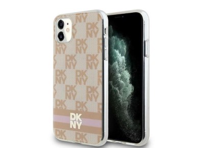DKNY IML Checkered Mono Pattern & Printed Stripes MagSafe case for iPhone 11 / Xr - pink DKNY IML Checkered Mono Pattern & Printed Stripes MagSafe case for iPhone 11 / Xr - pink