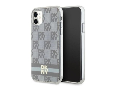 DKNY IML Checkered Mono Pattern & Printed Stripes MagSafe case for iPhone 11 / Xr - beige DKNY IML Checkered Mono Pattern & Printed Stripes MagSafe case for iPhone 11 / Xr - beige