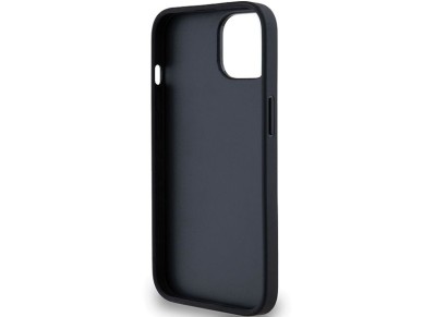 DKNY Leather Mono Stripe & Metal Logo Case for iPhone 15/14/13 - Black DKNY Leather Mono Stripe & Metal Logo Case for iPhone 15/14/13 - Black