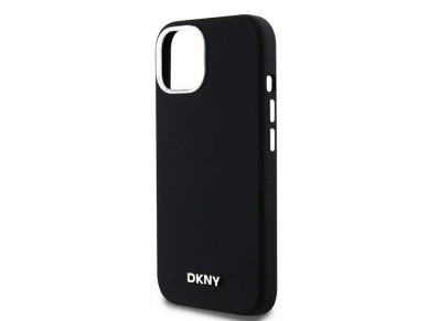 Capa DKNY de silicone líquido com logotipo pequeno em metal e MagSafe para iPhone 15 Plus / 14 Plus Capa DKNY de silicone líquido com logotipo pequeno em metal e MagSafe para iPhone 15 Plus / 14 Plus
