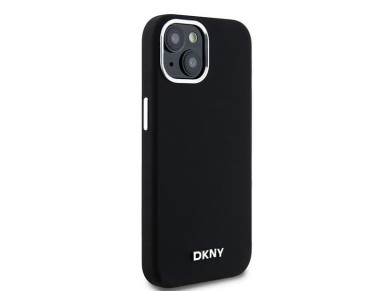Capa DKNY de silicone líquido com logotipo pequeno em metal e MagSafe para iPhone 15 Plus / 14 Plus Capa DKNY de silicone líquido com logotipo pequeno em metal e MagSafe para iPhone 15 Plus / 14 Plus