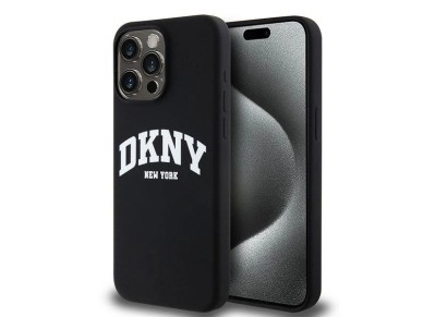 DKNY Liquid Silicone White Printed Logo MagSafe case for iPhone 15 Pro Max - black DKNY Liquid Silicone White Printed Logo MagSafe case for iPhone 15 Pro Max - black