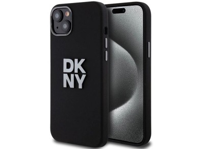 DKNY Liquid Silicone Metal Logo case for iPhone 15 Plus / 14 Plus - black DKNY Liquid Silicone Metal Logo case for iPhone 15 Plus / 14 Plus - black