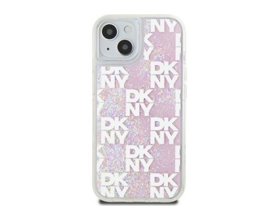 DKNY Liquid Glitter Multilogo case for iPhone 15 / 14 / 13 - pink