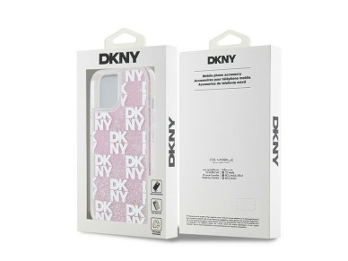 DKNY Liquid Glitter Multilogo case for iPhone 15 / 14 / 13 - pink