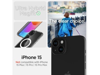 Capa Spigen Ultra Hybrid Mag com MagSafe para iPhone 15 - Branca
