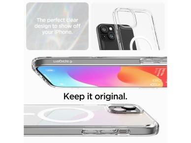 Capa Spigen Ultra Hybrid Mag com MagSafe para iPhone 15 - Branca