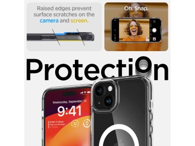 Capa Spigen Ultra Hybrid Mag com MagSafe para iPhone 15 - Branca