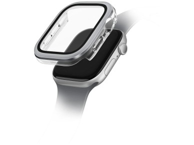 Uniq Voute Tempered Glass Case for Apple Watch 10 42 mm - Silver Uniq Voute Tempered Glass Case for Apple Watch 10 42 mm - Silver
