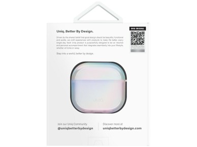 Uniq Iridescia case for AirPods 4 Hang Case - holo white Uniq Iridescia case for AirPods 4 Hang Case - holo white
