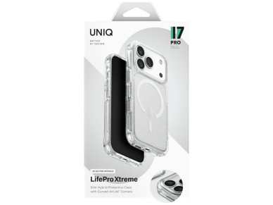 Uniq LifePro Xtreme Magclick Charging Case for iPhone 17 Pro - Clear-Glitter Uniq LifePro Xtreme Magclick Charging Case for iPhone 17 Pro - Clear-Glitter