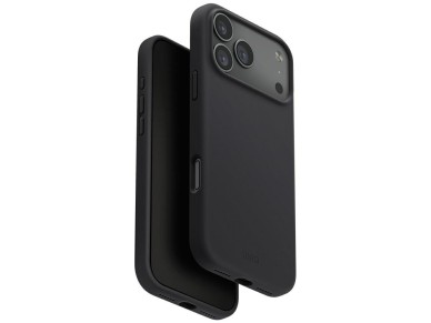 Funda con carga Magclick de Uniq Lino para iPhone 17 Pro - Gris Funda con carga Magclick de Uniq Lino para iPhone 17 Pro - Gris