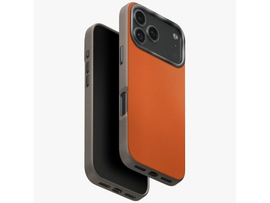 Capa Uniq Lyden DS para iPhone 17 Pro com carregamento Magclick - Laranja-Cinza Capa Uniq Lyden DS para iPhone 17 Pro com carregamento Magclick - Laranja-Cinza