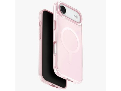 Capa de carregamento Uniq Clario Magclick para iPhone Air - Rosa