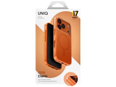 Funda de carga Uniq Clario Magclick para iPhone 17 Pro - Naranja Funda de carga Uniq Clario Magclick para iPhone 17 Pro - Naranja