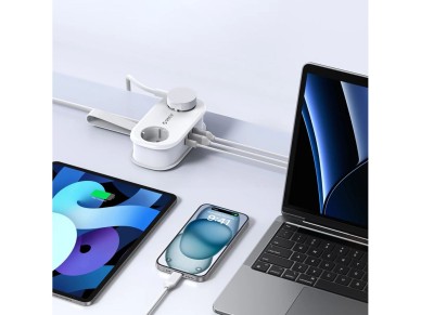 Orico APP 15.5W 5in1 Power Strip 2x AC + 2x USB-A + 1x USB-C - White Orico APP 15.5W 5in1 Power Strip 2x AC + 2x USB-A + 1x USB-C - White