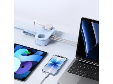 Orico AP3 20W GaN 5in1 Power Strip 2x AC + 2x USB-A + 1x USB-C - Blue Orico AP3 20W GaN 5in1 Power Strip 2x AC + 2x USB-A + 1x USB-C - Blue