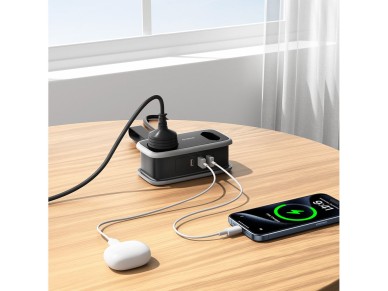 Orico AP3 65W GaN 6in1 Power Strip 2x AC + 2x USB-A + 2x USB-C - Black Orico AP3 65W GaN 6in1 Power Strip 2x AC + 2x USB-A + 2x USB-C - Black