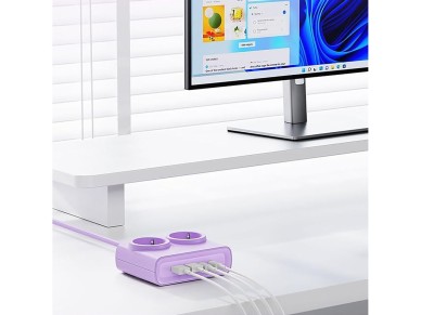 Orico PDC25 25W 6in1 Power Strip 2x AC + 2x USB-A + 2x USB-C - Purple Orico PDC25 25W 6in1 Power Strip 2x AC + 2x USB-A + 2x USB-C - Purple