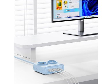 Orico PDC25 25W 6in1 Power Strip 2x AC + 2x USB-A + 2x USB-C - Blue Orico PDC25 25W 6in1 Power Strip 2x AC + 2x USB-A + 2x USB-C - Blue