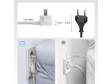Régua de tomadas Orico PDC25 25W 6 em 1: 2x AC + 2x USB-A + 2x USB-C - Branca Régua de tomadas Orico PDC25 25W 6 em 1: 2x AC + 2x USB-A + 2x USB-C - Branca
