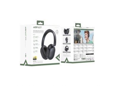 Acefast H12 Wireless On-Ear Bluetooth 5.4 Headphones with ANC - Black Acefast H12 Wireless On-Ear Bluetooth 5.4 Headphones with ANC - Black