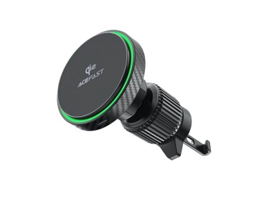 Acefast D33 Car Holder with Qi2 15W Magnetic Charger for Air Vent - Black Acefast D33 Car Holder with Qi2 15W Magnetic Charger for Air Vent - Black
