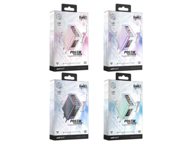 Cargador Acefast GaN de 65 W con 3 puertos (1 USB, 2 USB C), color verde (A45) Cargador Acefast GaN de 65 W con 3 puertos (1 USB, 2 USB C), color verde (A45)