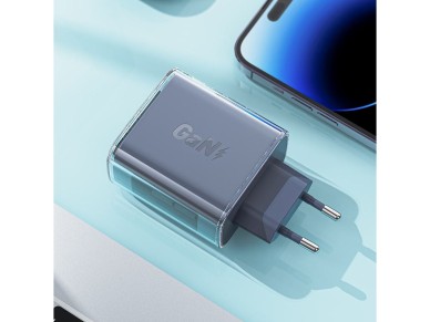 Cargador Acefast GaN de 65 W con 3 puertos (1 USB, 2 USB C), color verde (A45) Cargador Acefast GaN de 65 W con 3 puertos (1 USB, 2 USB C), color verde (A45)