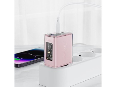 Cargador Acefast GaN de 65 W con 3 puertos (1 USB, 2 USB C), color verde (A45) Cargador Acefast GaN de 65 W con 3 puertos (1 USB, 2 USB C), color verde (A45)