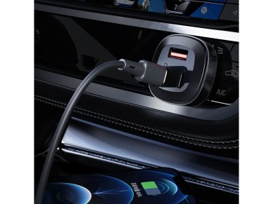 Carregador veicular Acefast 66W 2x USB Tipo C / USB, PPS, Power Delivery, Quick Charge 4.0, AFC, FCP