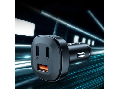 Carregador veicular Acefast 66W 2x USB Tipo C / USB, PPS, Power Delivery, Quick Charge 4.0, AFC, FCP