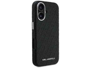 Karl Lagerfeld FW Stamped Karl MagSafe iPhone 16 Case - Black Karl Lagerfeld FW Stamped Karl MagSafe iPhone 16 Case - Black