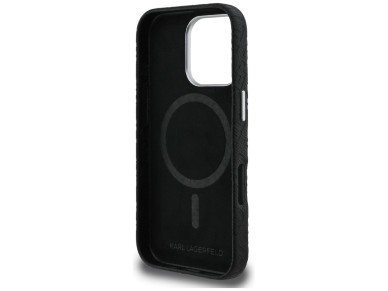 Karl Lagerfeld FW Stamped Karl MagSafe Case for iPhone 16 Pro Max - Black Karl Lagerfeld FW Stamped Karl MagSafe Case for iPhone 16 Pro Max - Black