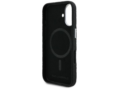 Karl Lagerfeld FW Stamped Karl MagSafe iPhone 16 Case - Black Karl Lagerfeld FW Stamped Karl MagSafe iPhone 16 Case - Black