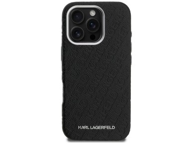 Karl Lagerfeld FW Stamped Karl MagSafe Case for iPhone 16 Pro Max - Black Karl Lagerfeld FW Stamped Karl MagSafe Case for iPhone 16 Pro Max - Black