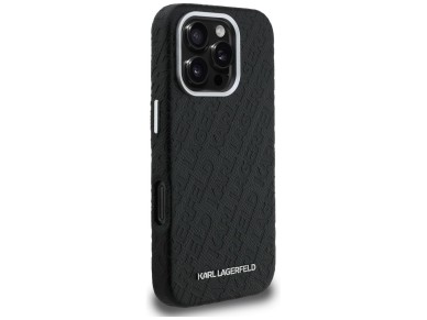 Karl Lagerfeld FW Stamped Karl MagSafe Case for iPhone 16 Pro Max - Black Karl Lagerfeld FW Stamped Karl MagSafe Case for iPhone 16 Pro Max - Black