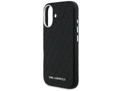 Karl Lagerfeld FW Stamped Karl MagSafe iPhone 16 Case - Black Karl Lagerfeld FW Stamped Karl MagSafe iPhone 16 Case - Black