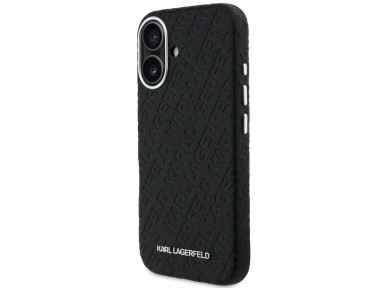 Karl Lagerfeld FW Stamped Karl MagSafe iPhone 16 Case - Black Karl Lagerfeld FW Stamped Karl MagSafe iPhone 16 Case - Black