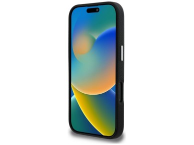 Capa para iPhone 16 Pro com logo Karl Lagerfeld FW Granulado e Assinatura - Preta Capa para iPhone 16 Pro com logo Karl Lagerfeld FW Granulado e Assinatura - Preta
