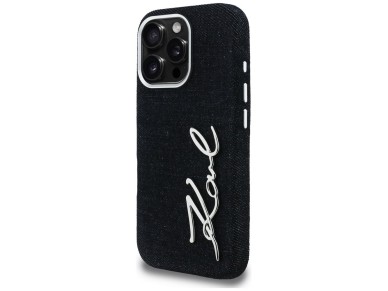 Capa para iPhone 16 Pro Max com o logotipo da coleção Karl Lagerfeld FW Jeans - Preta Capa para iPhone 16 Pro Max com o logotipo da coleção Karl Lagerfeld FW Jeans - Preta