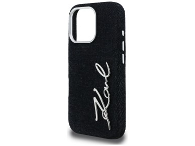 Capa para iPhone 16 Pro Max com o logotipo da coleção Karl Lagerfeld FW Jeans - Preta Capa para iPhone 16 Pro Max com o logotipo da coleção Karl Lagerfeld FW Jeans - Preta