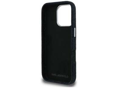 Capa para iPhone 16 Pro Max com o logotipo da coleção Karl Lagerfeld FW Jeans - Preta Capa para iPhone 16 Pro Max com o logotipo da coleção Karl Lagerfeld FW Jeans - Preta